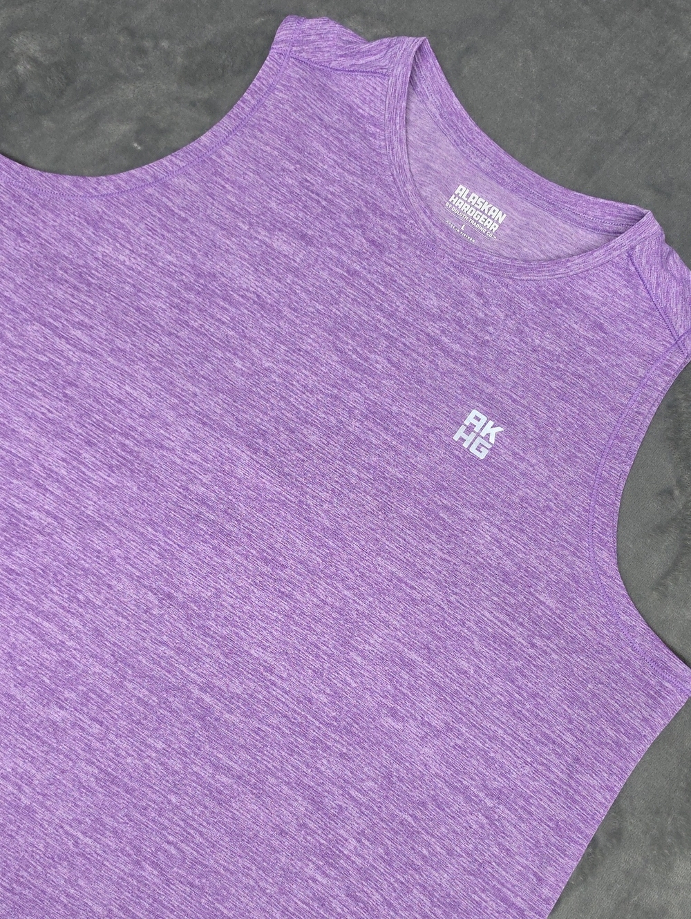 Duluth Trading Co Purple Heather Sleeveless Performance Tee L